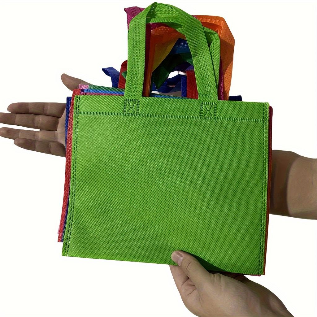 10 Pcs/set Non-Woven Party Tote Bags Reusable Gift Bags Tote Bags Shopping Bags with Handles for Birthday Party Supplies