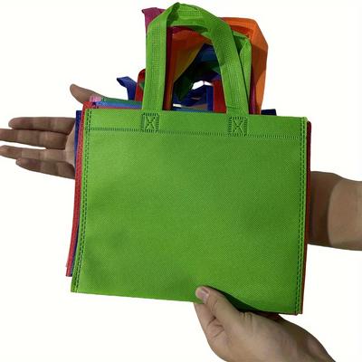 10 pièces/ensemble Sacs Tote Non-tissés pour Fête Sacs Cadeaux Réutilisables Sacs Tote Sacs Shopping avec Poignées pour Fournitures de Fête d'Anniversaire