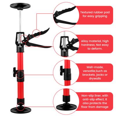 2/1 PCS Telescopic Support Rod Jack Support Rod Three-Hand Support System Cabinet Lifter Adjustable 30-59/50-115cm Can Bear 40kg