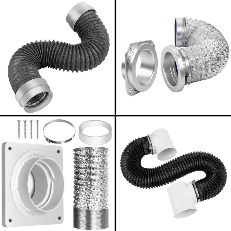 Upgrades 6 Layer Aluminum Dryer Vent Hose Incorporating Reinforced Steel Wire PVC Coating for Enhances Tear Resistance