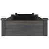 Vidaxl Raised Flower Bed with Liner, Grey, 240X60X25 Cm, Fir
