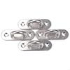 2025 New 6Pcs 5mm Boat Yacht Fixing Buckle Stainless Steel Eye Plate Oblong Oblong Pad Eye Plates Ceiling Wall Mount U Hook