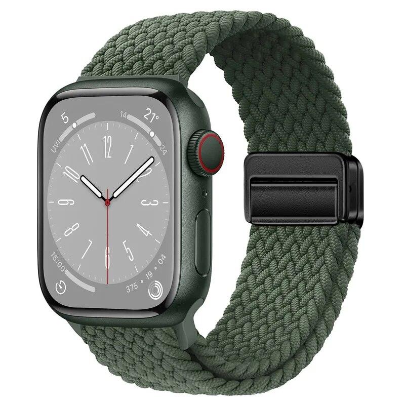 Nylon Strap For Apple Watch 44mm 45mm 49mm 42mm 38mm 40mm 41mm Watchband Bracelet for iWatch Series Ultra 9 8 7 6 5 4 SE 3 Band