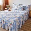 3Pcs Set Cotton  New Brushed Bed Skirt Bed Cover Simmons Bed Cover Protector Bed Sheet Set Queen Size Bed Sheets Set Skirt
