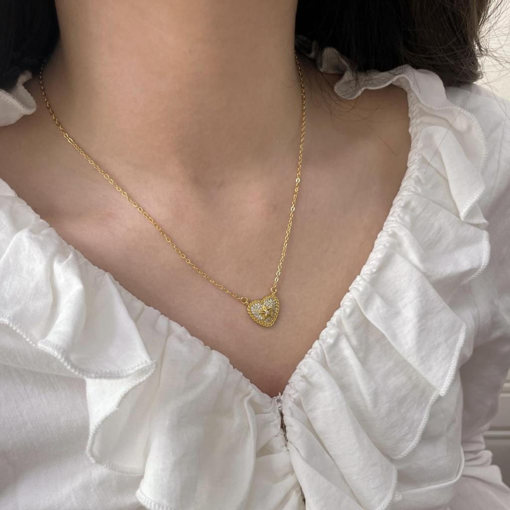 2026 New Y2K Sweet Pendant Necklaces Women Multi Color Heart Star Shape Necklace Cute Daily Wear Party Jewelry Accessories Gifts