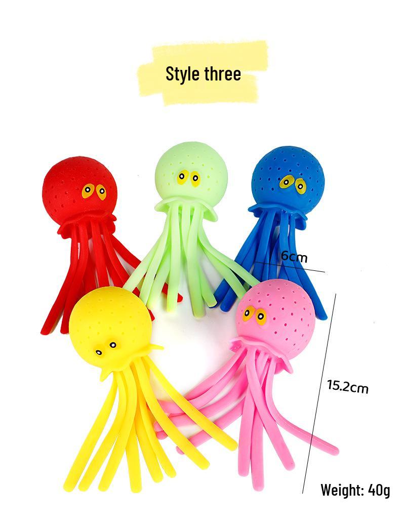

Kids Summer Absorbent Sponge Octopus Decompression Toy for Water Play, Swimming Pools, and Beach Fun.