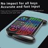 Dual-mode 2.4G Wireless Keyboard Bluetooth Keyboard RGB Mini Keyboard 7 Color Backlit Air Mouse Remote Control with Touchpad for PC Android TV Box