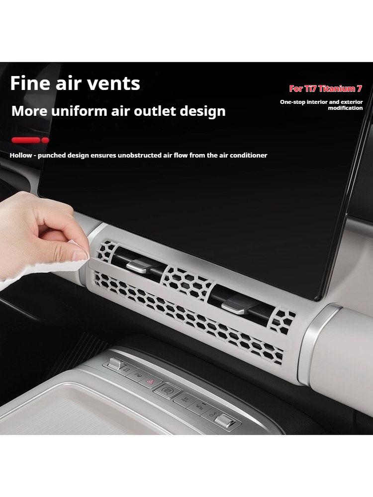 For BYD Titanium 7 Ti7 Car Central Control Air Outlet Anti Blocking Cover Instrument Air Conditioning Port Protective Cover