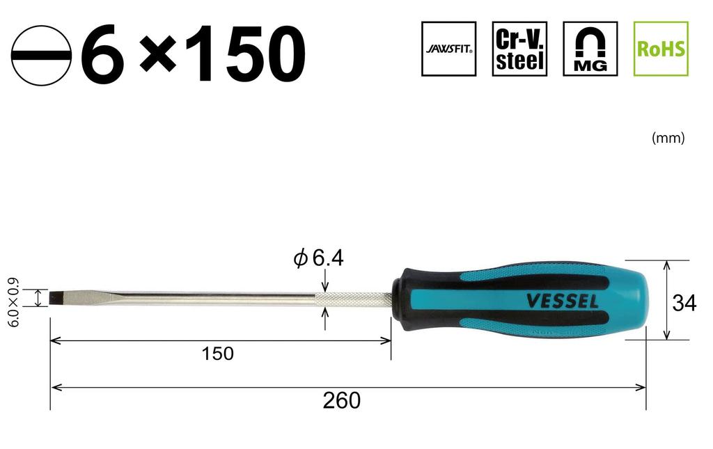 VESSEL Megadora Standard Driver x 150 900 -6