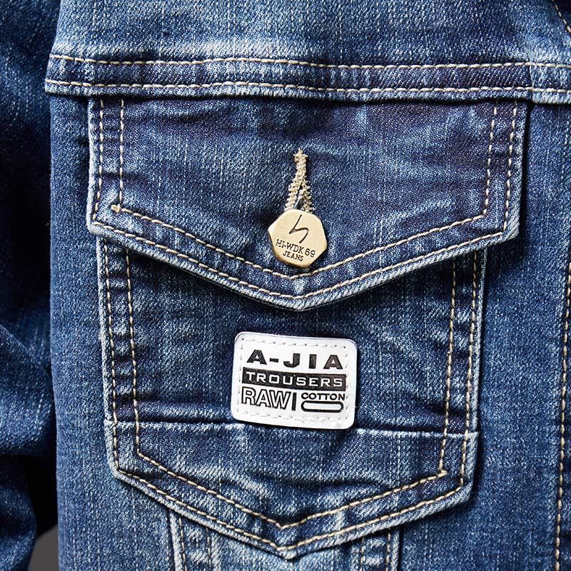 2026 Trendy Men's Loose Denim Jacket - Versatile Workwear for Spring and Autumn, Plus Size Available