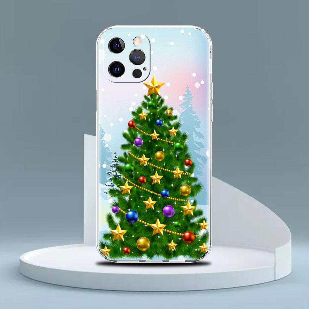 Case For Apple iPhone 14 13 11 Pro 12 7 8 Plus SE 2022 XR X XS Max 6 6S Clear Silicone Phone Cover Winter Snow Merry Christmas