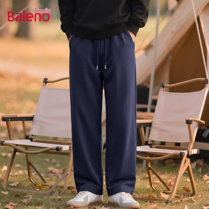 Baleno Men's Casual Knit Wide-Leg Pants