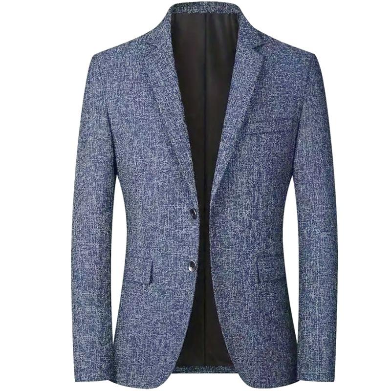 Anzugjacke Herren Freizeitanzug Frühling Dünn Mittelalterlich Einzelne Anzugjacke Oberteil Bügelfrei Herrenjacke
