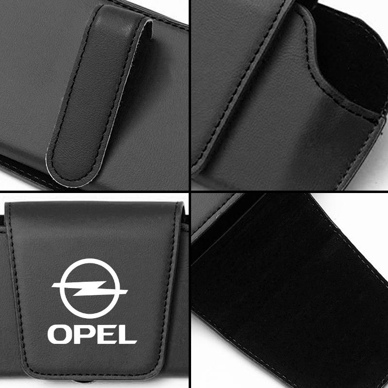 AAAYR1 Universal Car Sun Visor Leather Sunglasses Case Organizer For Opel Corsa Astra Insignia Vectra Zafira Meriva Mokka Grandland