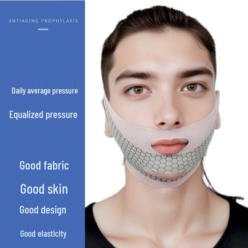 Men's V-Face Lifting and Firming Mask for Masseter Muscle and Nasolabial Folds Sculpting