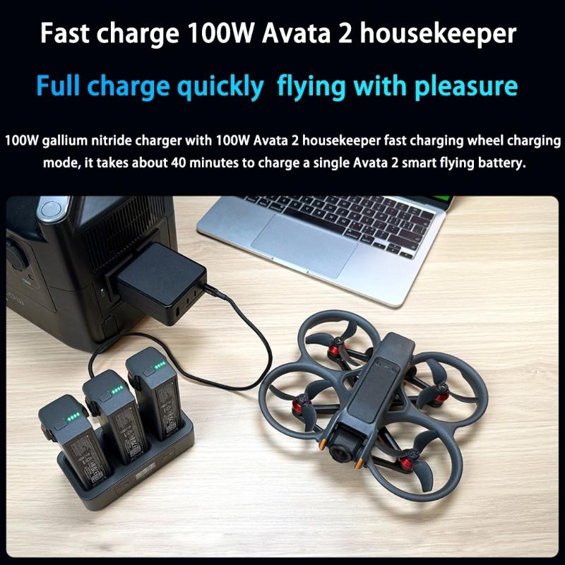 Fast Speed 100W Wall Charger 3 USB C 1 USB A Ports Multi Device Charging Intelligent Temperature Control