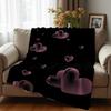 Flat Simple Black Cow Anime Cartoon Flannel Blanket Soft Warm Throw for Bedroom Sofa Car Kids Holiday Gift