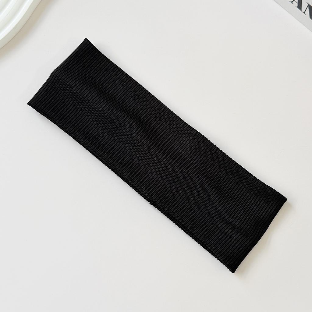 Threaded Hair Band Sports Yoga Sweat-absorbent Wide Headscarf Hair Band Female Joker Elastic Solid Color Headband Headdress