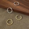 925 Silver Needle Plain Ring Earrings Light Luxury Fashion High Temperament Earrings Simple and Exquisite Versatile Autumn and Winter Ear Jewelry