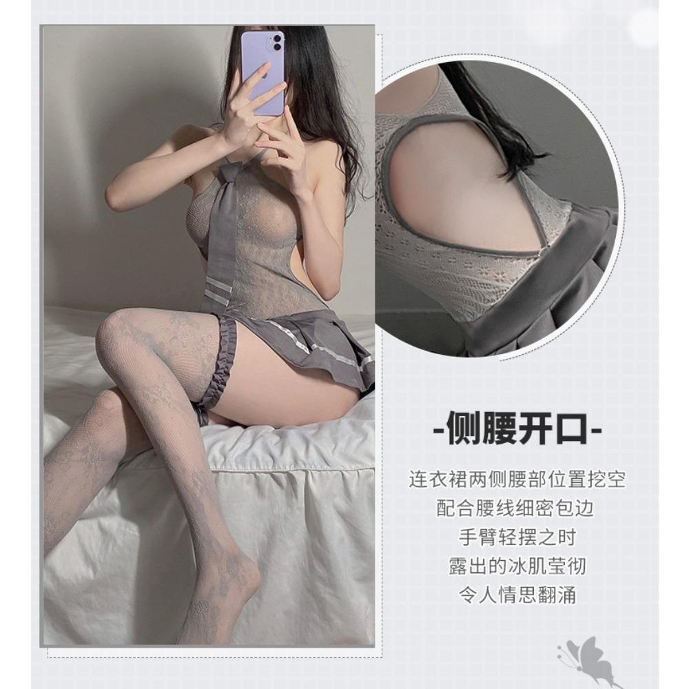 Sexy Underwear Jk Uniform Pure Desire Suit Net Suit Hot Cos Sexy Clothes Stockings Mood Small Breasts Student Girl