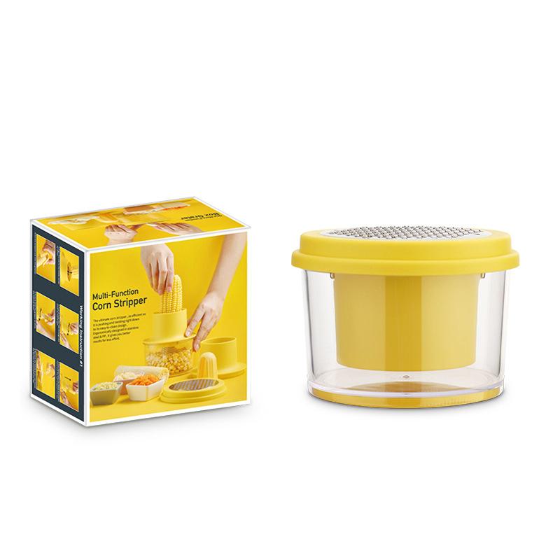 

Терка для кукурузы из нержавеющей стали, многофункциональная мельница для пилинга кукурузы и чеснока, молотилка, кухонные гаджеты 1set жёлтый