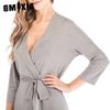 GMXIA Spring and Summer Robes New Women's Loose Loungewear Seven-minute Sleeve Splicing Robe