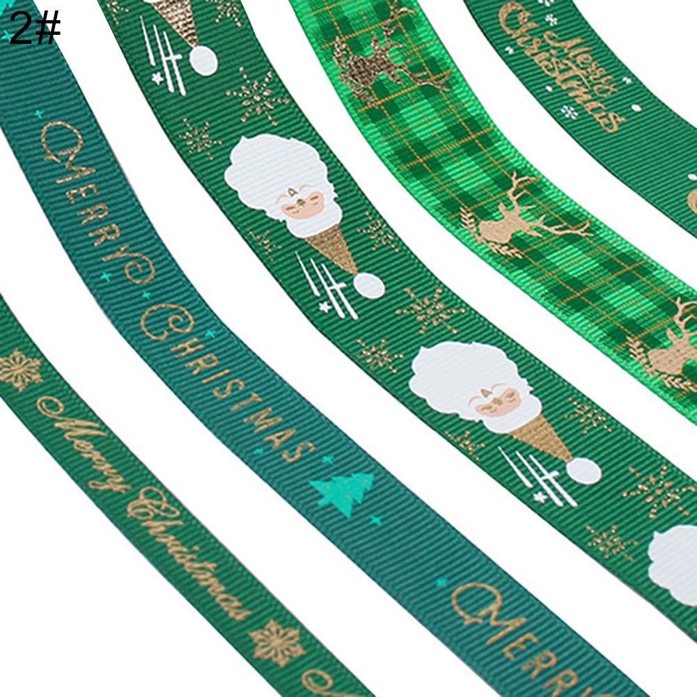 5 Meter 10mm Julgran Snöflinga Mönster Förpackningsband Juldekor