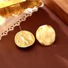 European & American Matte Gold Brushed Stud Earrings - High-End Fashion Simple Earrings
