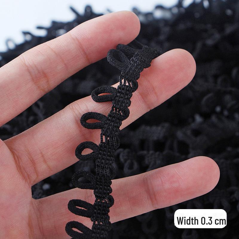 

Черно-белая эластичная резинка для петлиц для воротника одежды