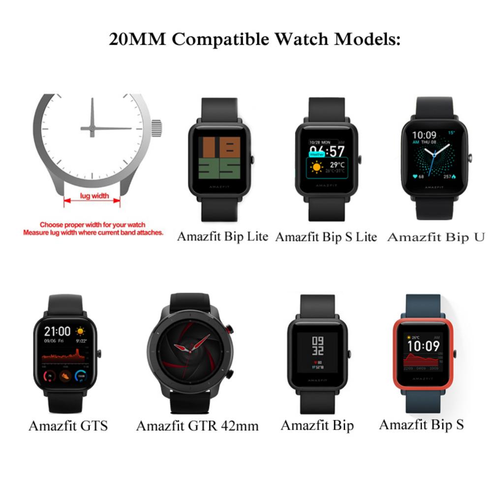 20mm 22mm Nylon Bandje voor Amazfit Balance 2 1/GTR 4 3 Pro 47mm/Bip 6 5 Sport Horlogeband Correa voor Amazfit Active 2/GTS 4 3 Riem