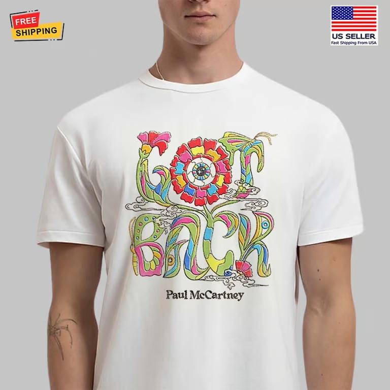 Mccartney Got Back Tour 2025 T-Shirt, Fan Merch Tribute, Music Legend Tee Unisex T-Shirt L