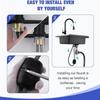 Matte Black Kitchen Sink Faucet Pull Out Kitchen Sink Mixer Tap Stream Sprayer Head 360° Rotation Hot Cold Faucet