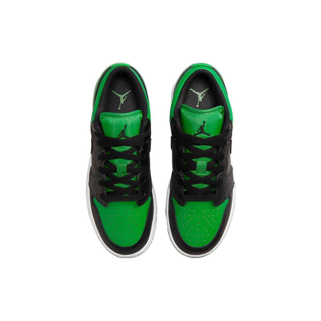 (GS) Air Jordan 1 Low 'Black & Lucky Green' Kids' 553560-065