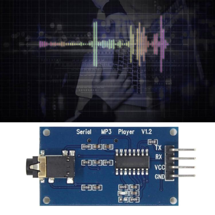 Industrial YX5300 UART TTL Control MP3 Music Player Module 9600bps Voice Announcement Module for Commercial