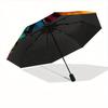 1pc Rose Bloom Automatic Open/Close Exquisite Umbrella - Compact Travel Umbrella, 8-Rib Heavy-Duty Construction, Ideal Gift, Outdoor Accesso
