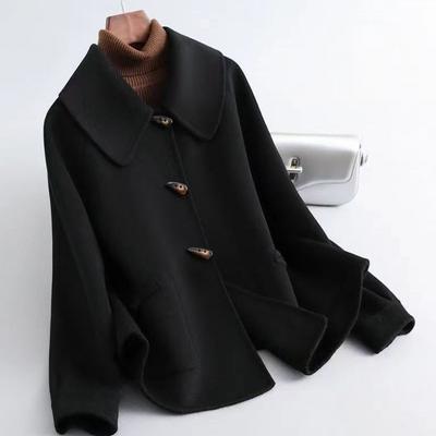 Double-sided Woolen Coat Womens Short Korean Style Loose Large Size Spring Autumn Winter Thick Double-sided Woolen Coat