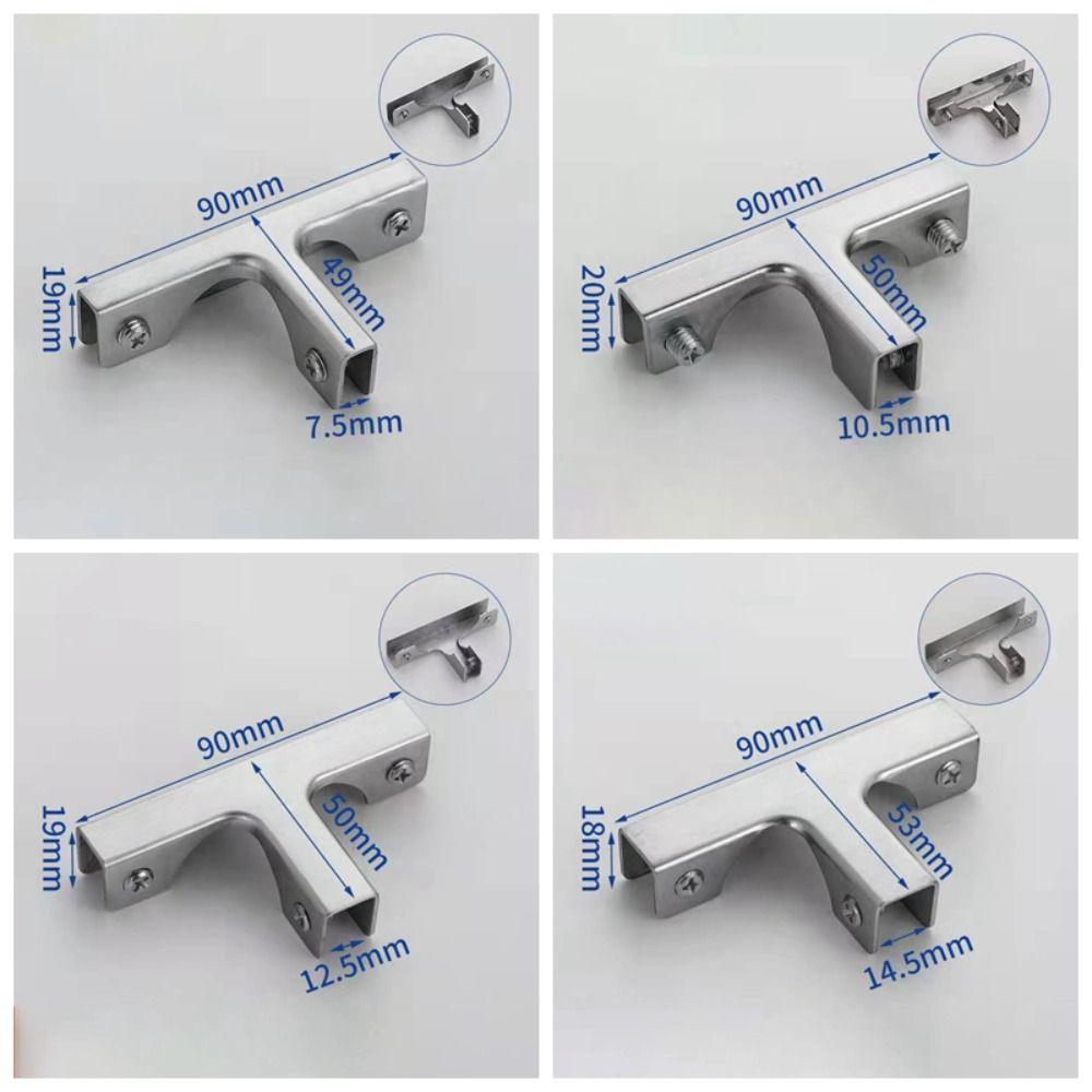 2pcs Resistant To Rust Glass Clamp Silver Glass Support Angle Ceramic Tile Fixing Clip Laminate