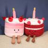 Kawaii Cartoon Cake Plush Doll High Quality Soft Stuffed Fruit Strawberry Wedding Cake Simulation Food Plush Toy Home Decor