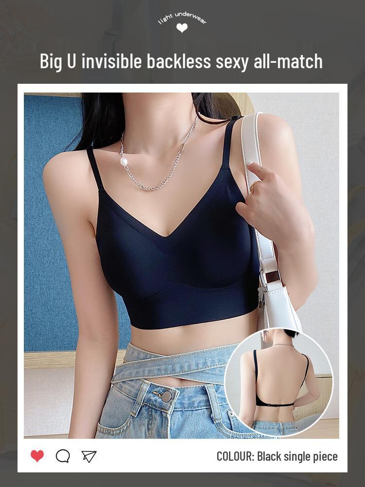 

Летний бюстгальтер с U-образной спинкой без косточек с поддержкой для маленькой груди M