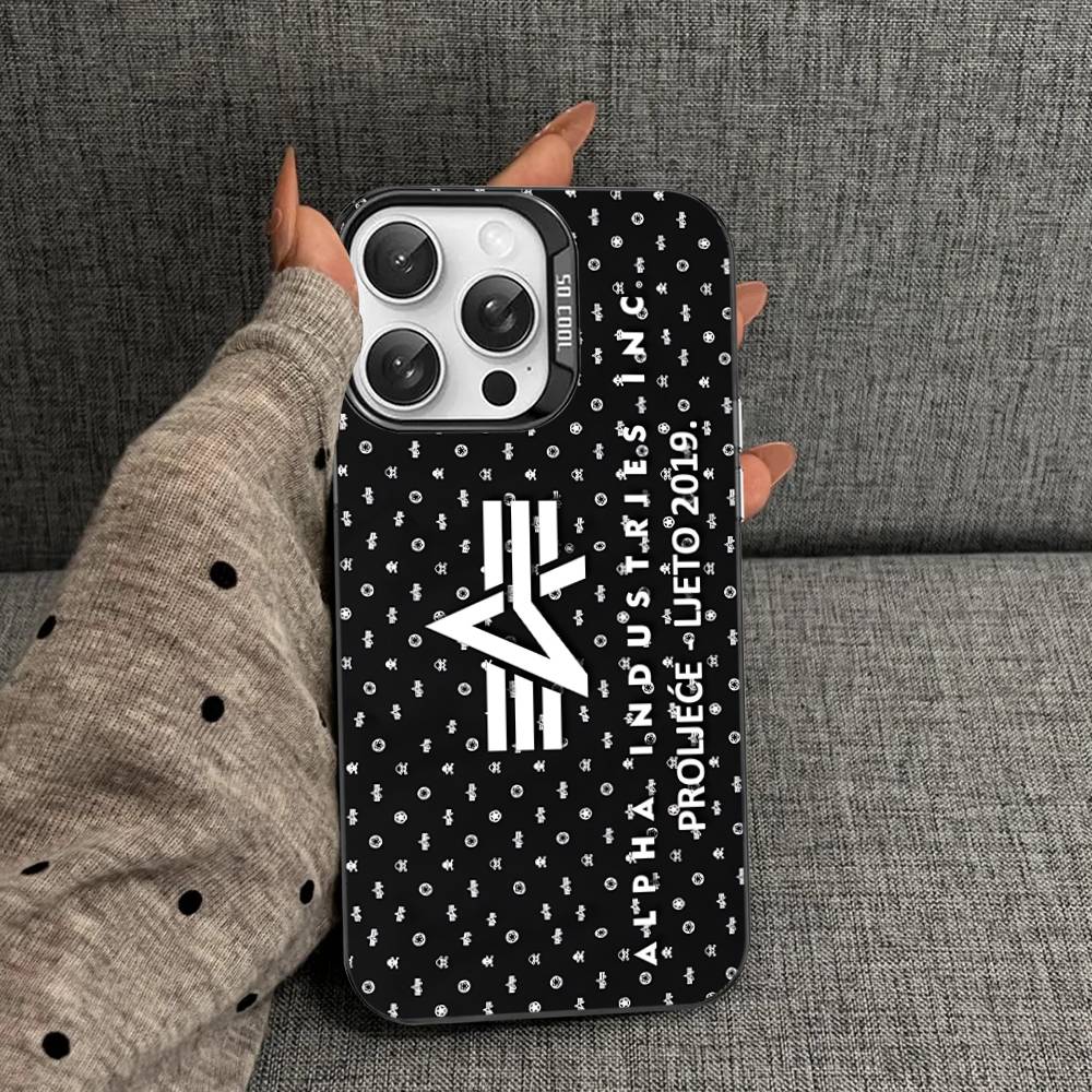 Jacket Alpha Industries For Iphone 15 14 13 Plus 17 16 12 11 Pro Max Matte Colored Silver Luxury Phone Cover iPhone 15 plus