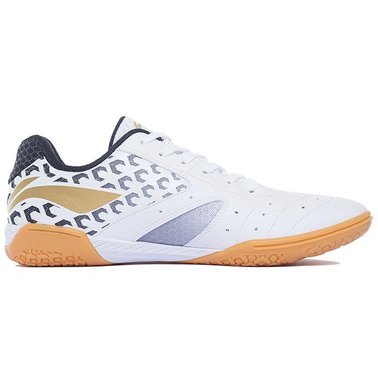 Li Ning Fabric Synthetic Leather Shock Absorbing Non-Slip Wear-Resistant Breathable Low-Top Training Shoes Unisex Sneakers White Black APPS001-1