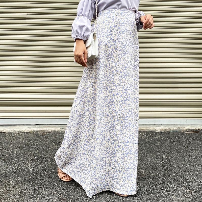 Fashion Women's Flowy A-line Skirt, High-waisted Floral Print Maxi Skirt, Elegant Floor-grazing Skirt for Everyday & Leisure