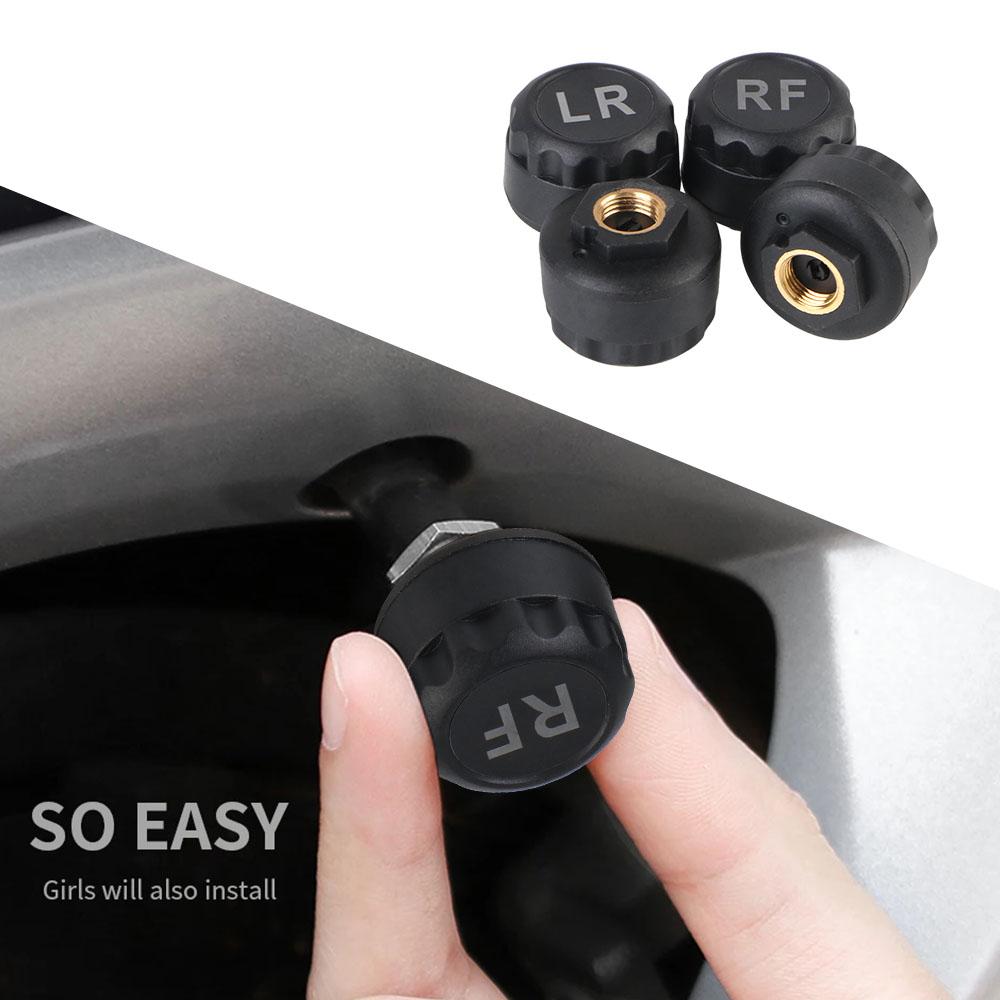 Auto Security Alarm Car TPMS Cigarette Lighter Sensors Wireless Universal TPMS USB Digital Tpms Tire Pressure Alarm System