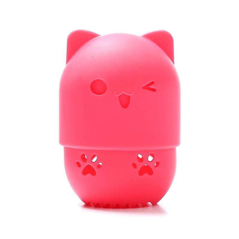 Soft Silicone Cosmetic Blender Sponge Box Holder Beauty Powder Puff Blender Holder Sponge Makeup Egg Drying Case Portable Box