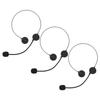 3pcs Fake Microphone Headset Prop Toy Costume Accessory Party Decoration Stage Performance Halloween Cosplay Event Karaoke