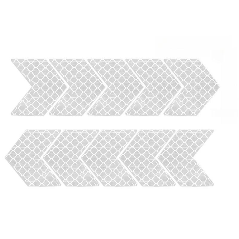10PCS Reflective Car Sticker Arrow Sign Warning Safety Bumper Trunk Reflector Styling Tape