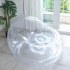 Transparent Inflatable Chair, PVC St for Living Room with Support, Clr Sofa St, Indoor or Outdoor Use, Fun Sting for Relaxation