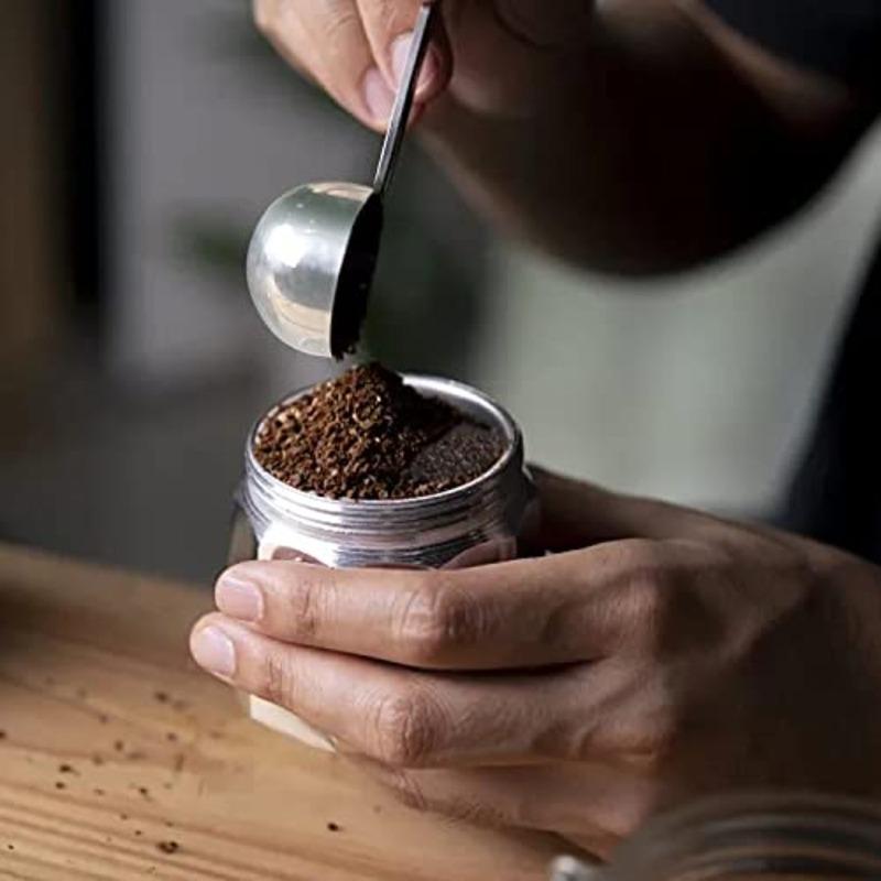 1PCS Stainless Steel Double Head Coffee Measuring Scoop Spoon 1 Tsp 5ml and 1 Tbsp (15ml) Dual-Measure Long-Handle Spoon with