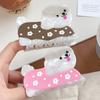 Korean Style Cute Puppy Acetic AcidHair Claw Flower Cartoon Hair Clip Animal Shark Clip  Girls