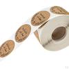 500pcs Round Kraft Paper Stickers Labels - Black Heart
